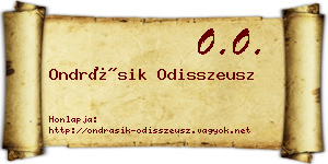 Ondrásik Odisszeusz névjegykártya